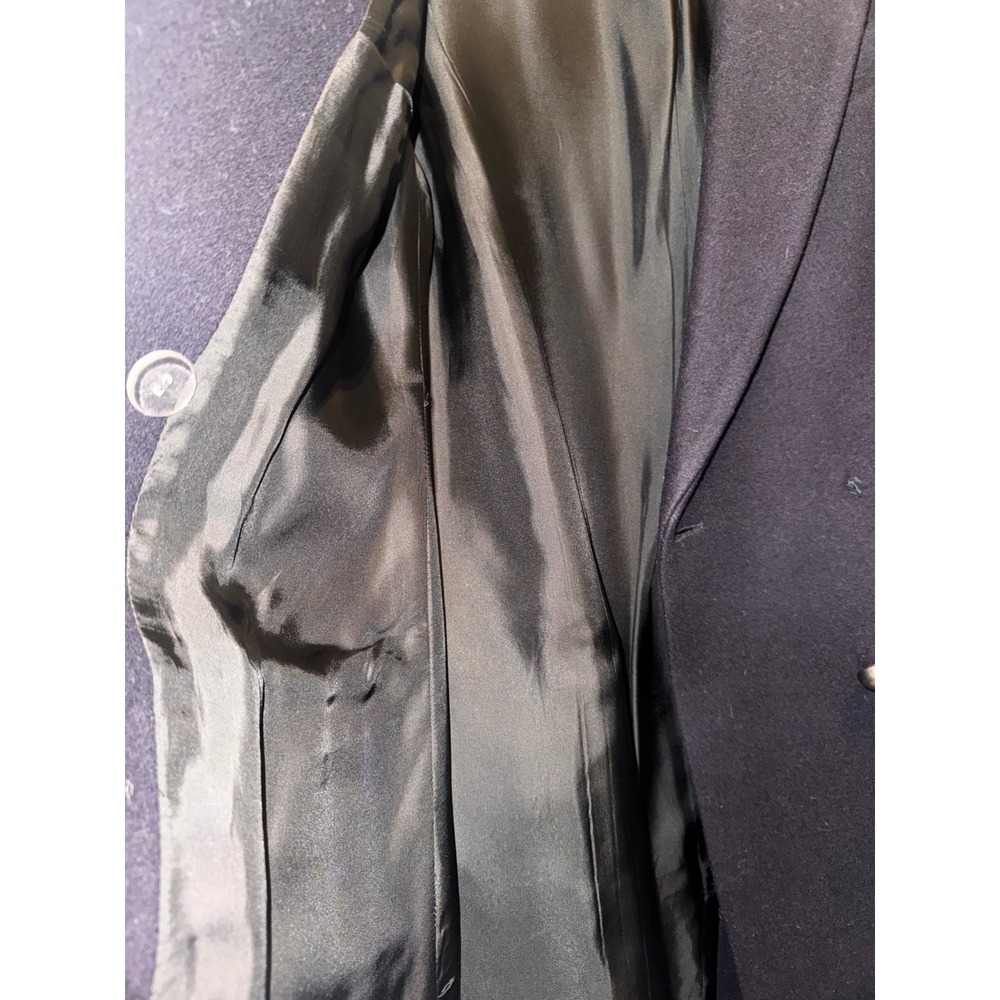 Nicholas Navy Wool Cashmere Double Breasted Long Coat Australian Made US 6 - Picture 5 of 7